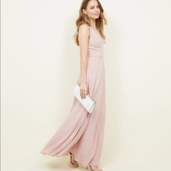 asos pink gown